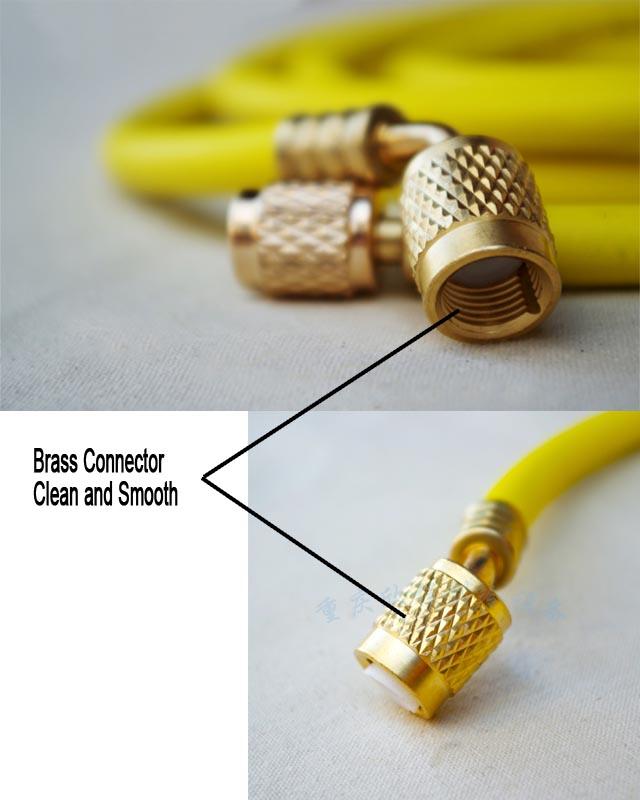 Tubi Flessibili Di Ricarica Refrigerante A/C Da 1.6 Metri Con Valvole A Sfera Per Aria Condizionata Auto - Foto 3